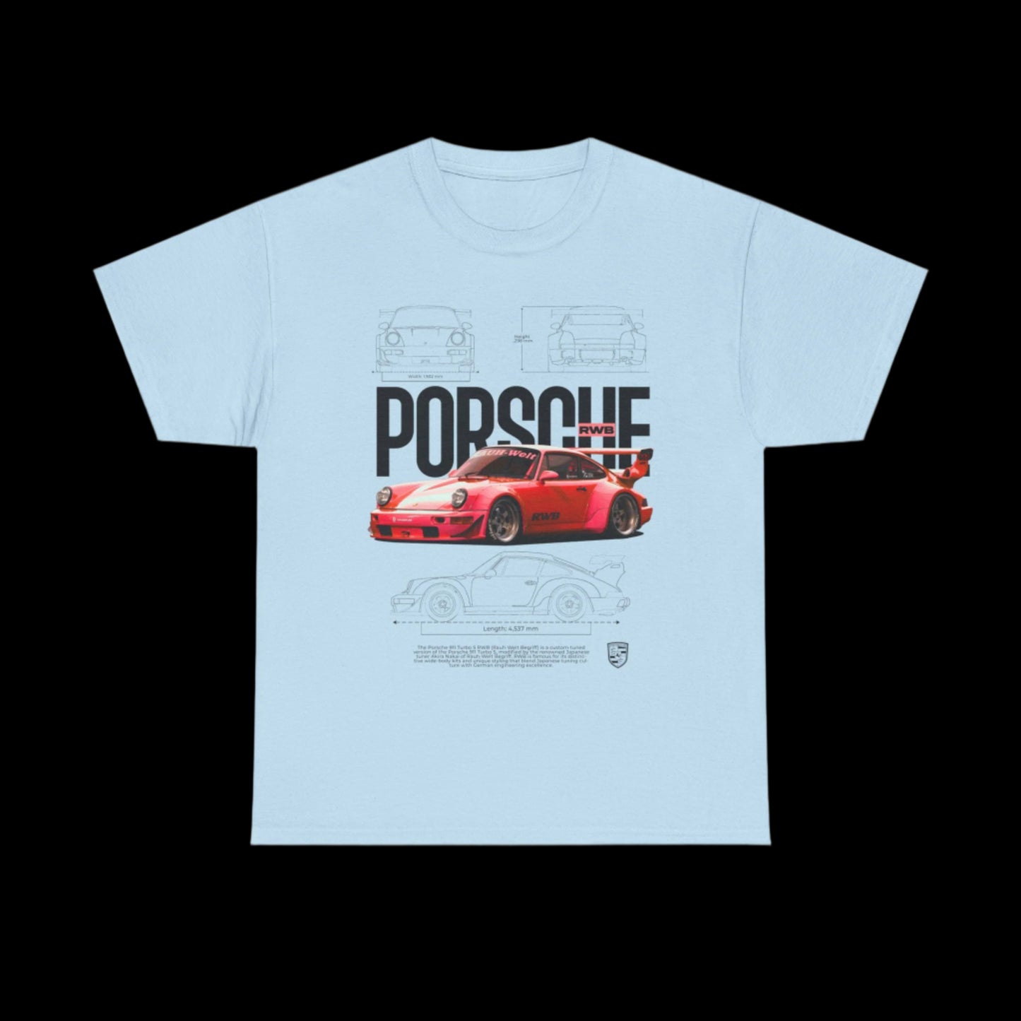 T-SHIRT – RED RWB CUSTOM PERFORMANCE STREETWEAR