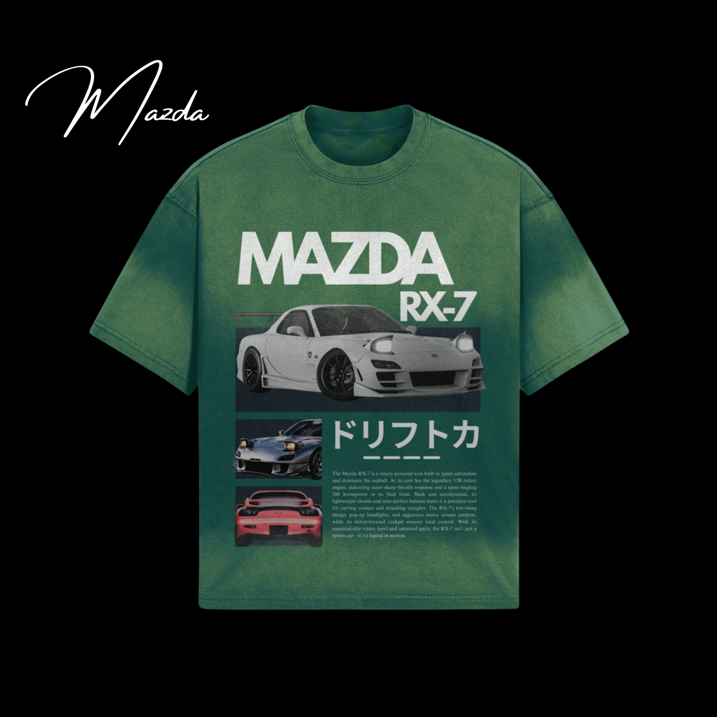 FADED TSHIRT - MAZDA RX-7